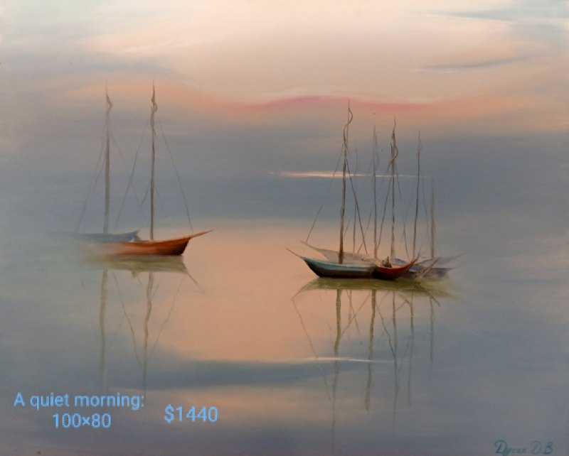 Collection of paintings Boats
