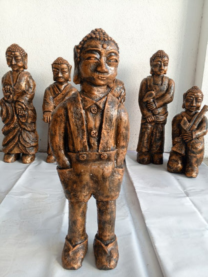 Collection of 10 sculptures of Buddha reincarnation