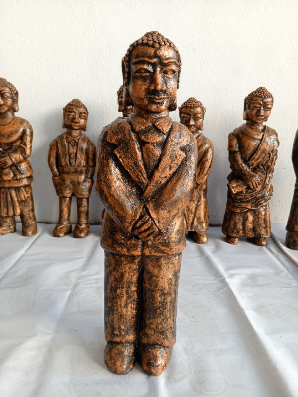 Collection of 10 sculptures of Buddha reincarnation
