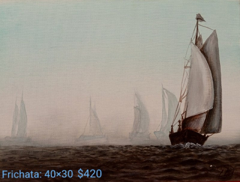 Collection of paintings Boats