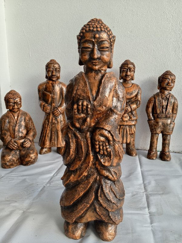 Collection of 10 sculptures of Buddha reincarnation