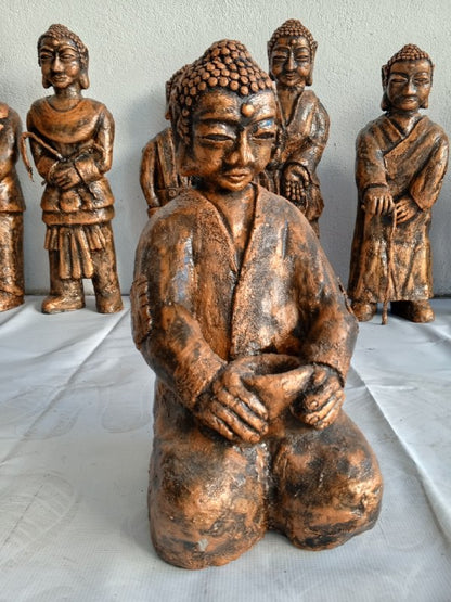 Collection of 10 sculptures of Buddha reincarnation
